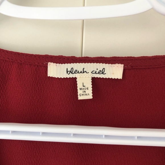 Bleuh Ciel burgundy blouse - Picture 2 of 7